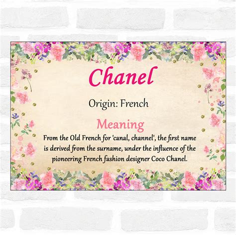 chanel translate|what does chanel name mean.